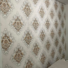 Papel De Parede Vinilico Lavavel Arabesco Marrom Bronze 10m