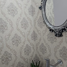 Papel De Parede Vinilico Lavavel Arabescos Branco Prata 10m