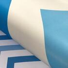 Papel De Parede Vinílico Lavável Chevron Azul E Branco
