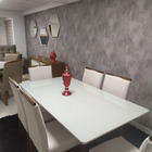 Papel De Parede Vinilico Lavavel Cimento Queimado Cinza 10m