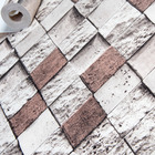 Papel De Parede Vinilico Lavavel Pedras Quadriculadas 3d 10m