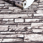 Papel De Parede Vinilico Lavavel Tijolo Marrom Degrade 3d 10