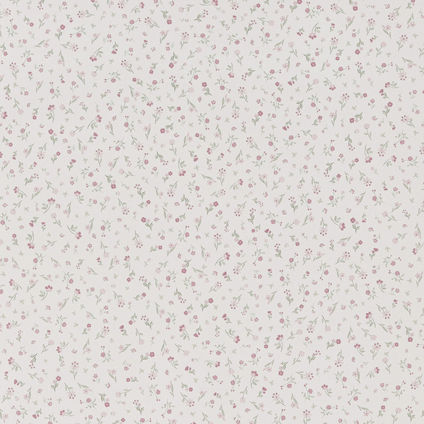 Papel de Parede Vinílico Liberty Romanty Rosa e Verde 52cmx9,5m