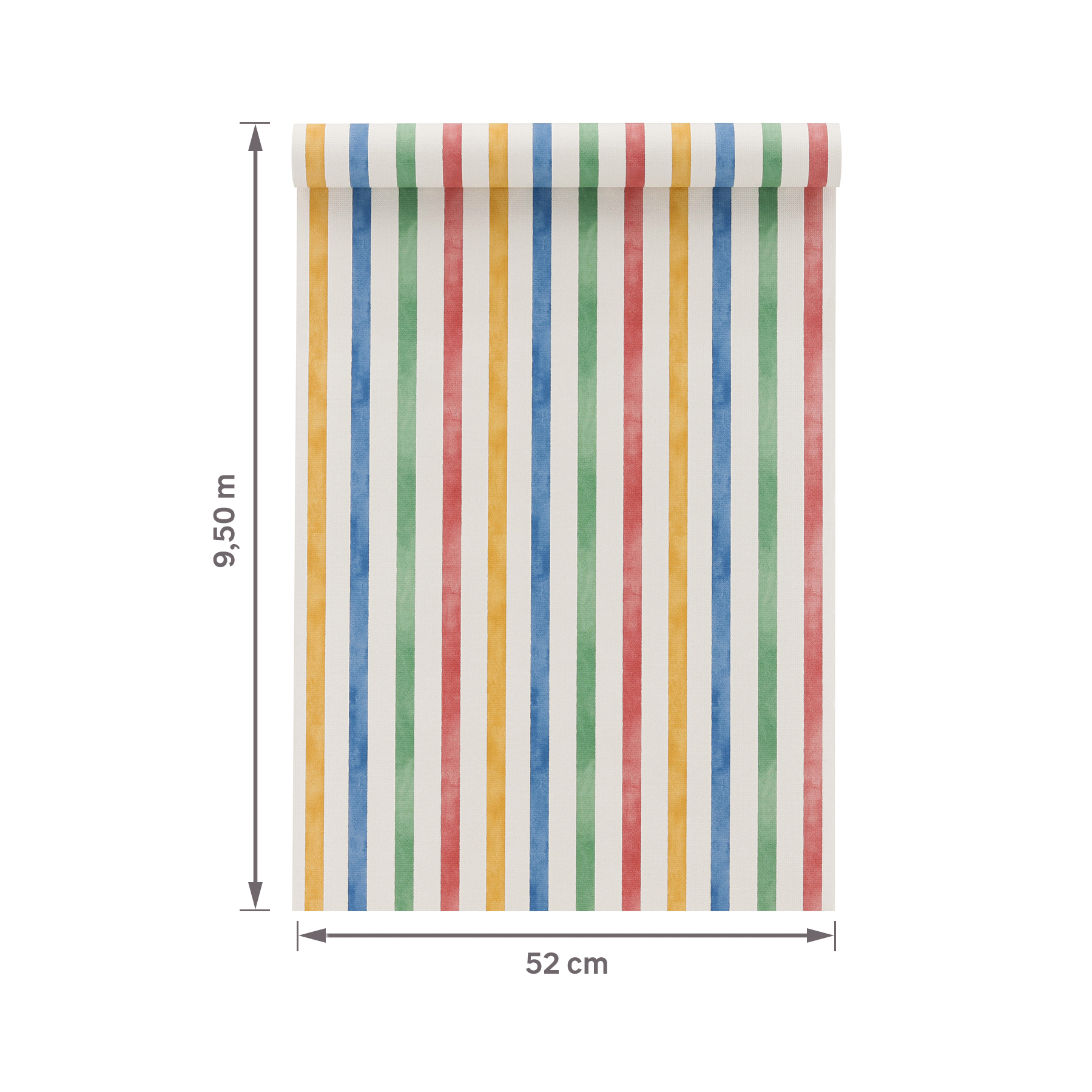 Papel de Parede Vinílico Listrado Colorido 52cmx9,5m | Leroy