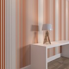 Papel de Parede Vinílico Listras Laranja e Cinza 2,90x1,0m Muse