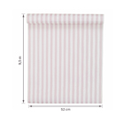 Papel de Parede Vinílico Listras Rosa e Bege 52cmx9,5m