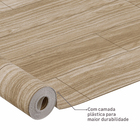 Papel de Parede Vinílico Madeira Marrom 52cmx9,5m