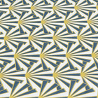Papel de Parede Vinílico New Art Deco Azul e Dourado 0,52x10m