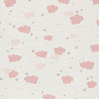 Papel de Parede Vinílico Nuvem Rosa e Cinza 52cmx9,5m