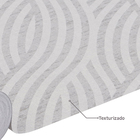 Papel de Parede Vinílico Ondas Listradas Cinza 52cmx9,5m