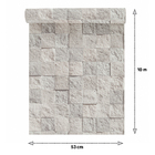 Papel de Parede Vinílico Pedra Canjica Taupe 0,53x10m