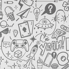 Papel de Parede Vinílico Preto 10x0,52m Bobinex