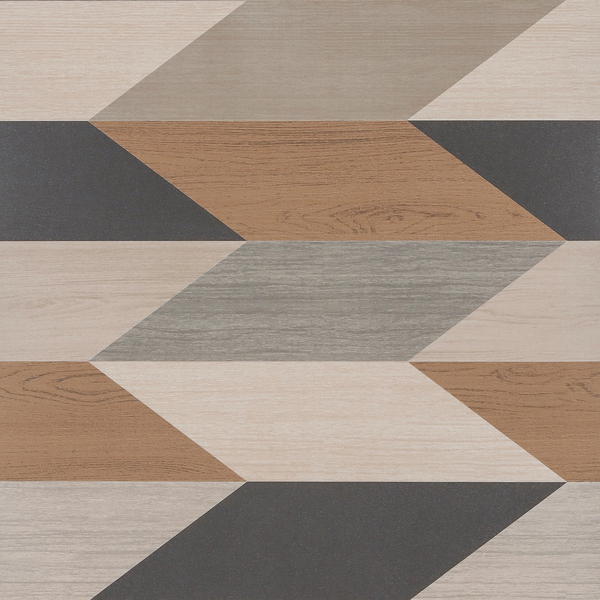 Papel de Parede Vinílico Setas Gráficas Bege e Preto 52cmx9,5m