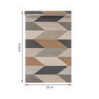 Papel de Parede Vinílico Setas Gráficas Bege e Preto 52cmx9,5m