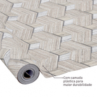 Papel de Parede Vinílico Textura Chevron Bege 52cmx9,5m
