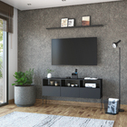 Papel de Parede Vinílico Textura Cimento Black Grafite 53cmx10m