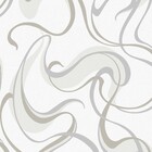Papel de Parede Vinílico Unique Cinza e Branco Metalizado Abstrato 10x0,53m Wiler-K