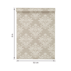 Papel de Parede Vinilizado Arabesco Damask Bege 52cmx6m Inspire