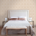 Papel de Parede Vinilizado Arabesco Damask Bege 0,52x6,00m Inspire