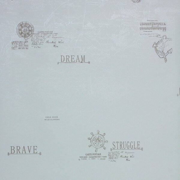 Papel De Parede Vinilizado Detalhes Marítimos Dk-0204 - 53cm