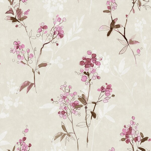 Papel De Parede Vinilizado Floral Dk-0304 - 53cm X 10m( ± 3%)