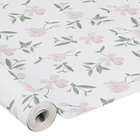 Papel de Parede Vinilizado Folhas e Flores Rosa 52cmx10m