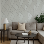 Papel De Parede Vinilizado Geométrico Dk-0101 - 0,53x10m ( ±