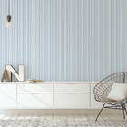 Papel de Parede Vinilizado Listras Azul 0,52x9,50m