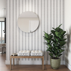 Papel de Parede Vinilizado Listras Prata e Branco 52cmx6m Inspire