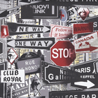 Papel de Parede Vinilizado Placas Preto e Vermelho 52cmx10m