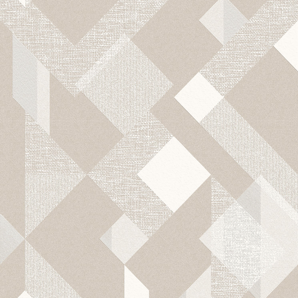 Papel de Parede Vinilizado Quadros Bege 10x0,52m Bobinex