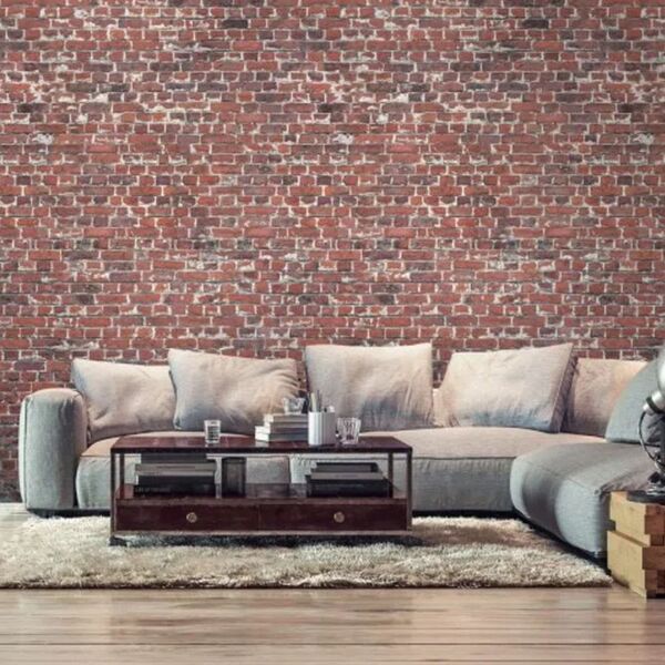 Papel De Parede Wanderlust Tijolo Laranja A39201