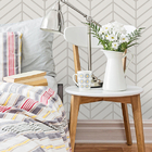 Papel De Parede Wiler Cubic - Chevron Cinza Claro