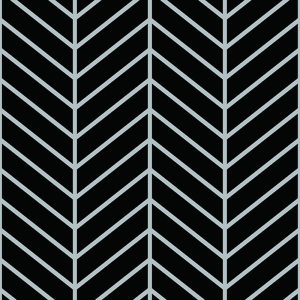 Papel De Parede Wiler Cubic - Chevron Preto