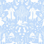 Papel De Parede Wiler Disney Frozen - Azul