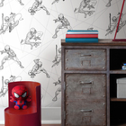 Papel De Parede Wiler Disney - Homem Aranha Preto E Branco