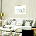 Papel De Parede Wiler Essencial - Geométrico Bege Com Dourado