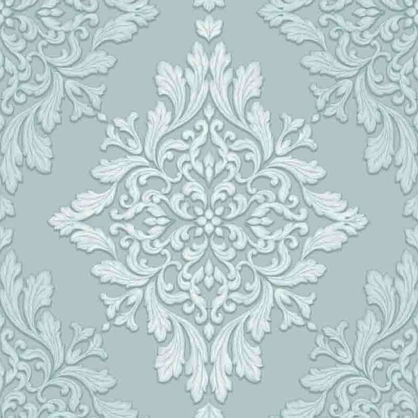 Papel De Parede Wiler Florence - Medalhão Adamascado Cinza