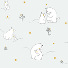 Papel De Parede Wiler Fofura Baby - Ursinho E Coelhinho