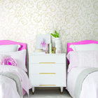 Papel De Parede Wiler Princesas Arabesco - Branco E Dourado