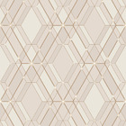 Papel De Parede Wiler Reflets - Geométrico Rosê E Dourado