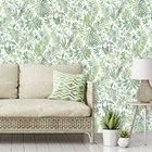 Papel De Parede Wiler Scape - Folhas E Passáros Verde