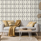 Papel De Parede Wiler Star – Geométrico Cinza E Branco