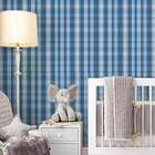 Papel De Parede Xadrez Tons De Azul-60x300cm