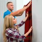 Papel De Parede Xadrez Vermelho Escuro-60x300cm