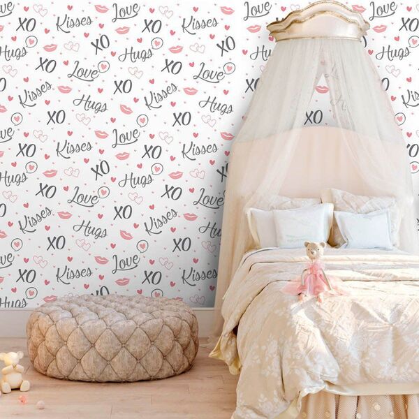 Papel De Parede Xo Cute - 0 50 X 2 50 Metros
