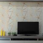 Papel De Parede Zara Cinza Com Dourado 04-60x300cm