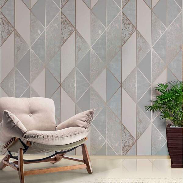 Papel De Parede Zara Cinza Mármore 10-60x300cm