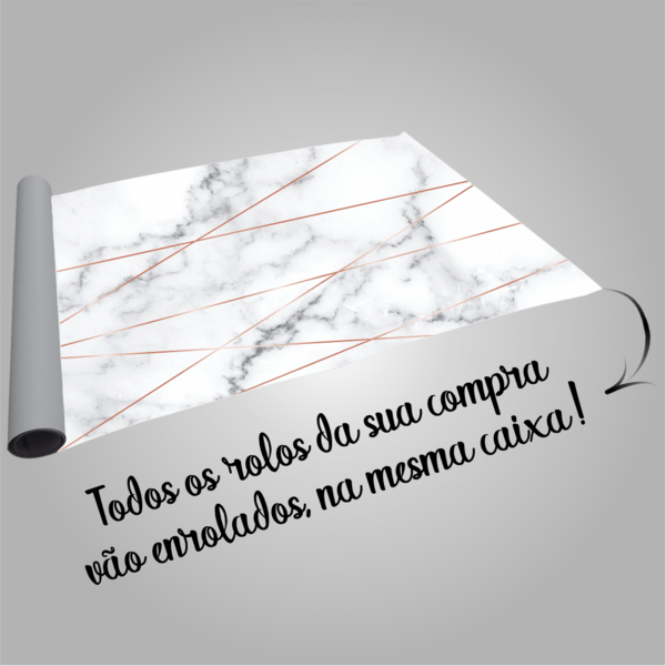 Papel De Parede Zara Mármore Cobre Tamanho:2,30x0,60