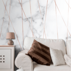 Papel De Parede Zara Mármore Cobre Tamanho:2,30x0,60